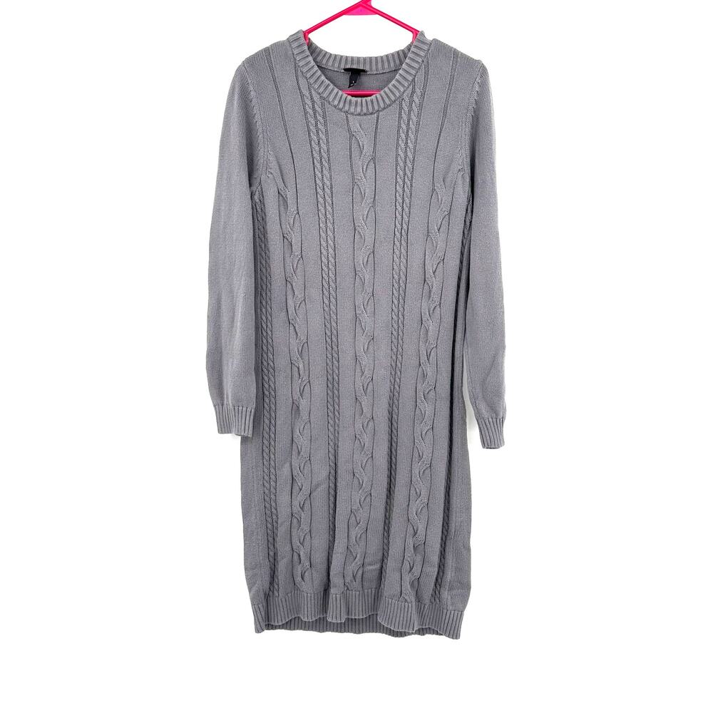 Torrid Size 1 XL‎ Dress Gray Sweater Dress Long Sleeve Full Knit Bodycon Sheath